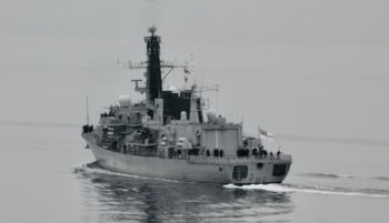 Image for the Tweet beginning: HMS SOMERSET SHADOWS RUSSIAN SHIPS