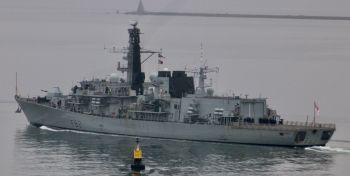 Image for the Tweet beginning: HMS SOMERSET SHADOWS RUSSIAN SHIPS